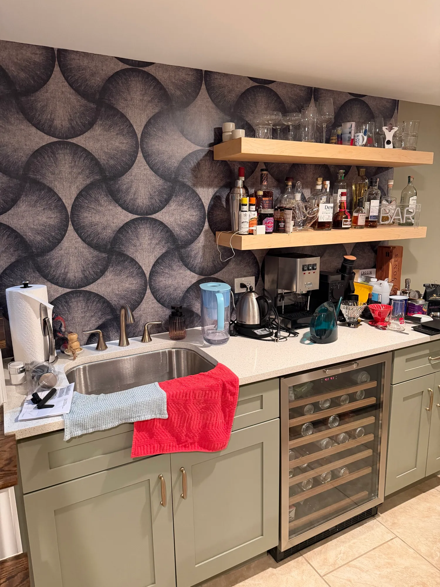 Building a coffee bar in the dead of winter — photograph